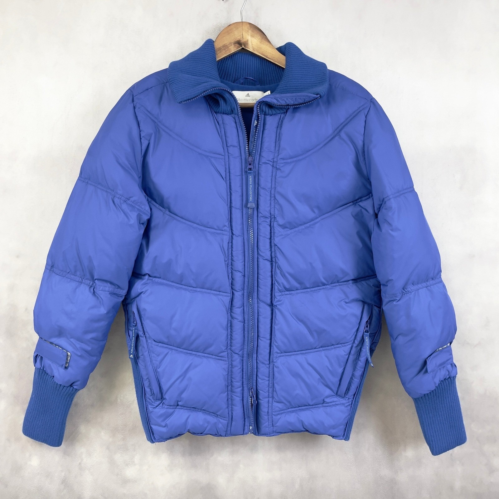 Stella Mccartney Adidas Womens Puffer Coat Large Retro Sporty Ski Cozy Street